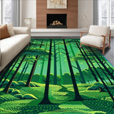 Minimalist Medallion Style with Monochrome Palette(Green)