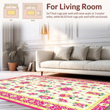 Cheerful Colorful Botanical Motif(White)