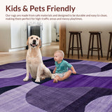 Modern Abstract Plush Surface Finish(Purple)