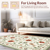 Lively Cream Beige Garden Scene(Ivory)