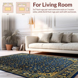 Elegant Navy Blue Geometric Motif(Blue)