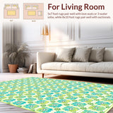 Whimsical Floral Bloom Playful Daisy Motif(Teal)