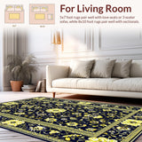 Navy Yellow Geometric Elegance(Black)