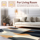 Modern Black and Taupe Abstract Area(Gray)
