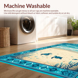 Artistic Underwater Scene Decor(Blue)