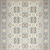 Modern Smoke and Beige with Geometric Floral Medallion Design(Beige)