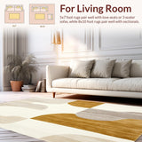 Modern Abstract Runner Camel & Beige(Beige)