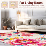 Artful Multicolor Dahlia Design(Ivory)