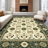 Olive Toned with Geometric and Floral Motifs(Beige)