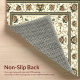 Olive and Beige with Timeless Decorative Floral(Beige)