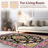 Cozy Pastel Floral Elegance(Black)