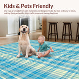 Chic Light Blue Plaid Aesthetic(Blue)