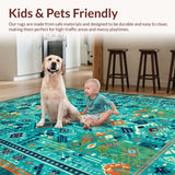 Artful Non Slip Round Surface(Blue)