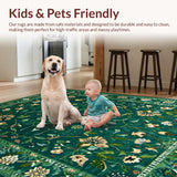 Vibrant Green Geometric Motif(Green)