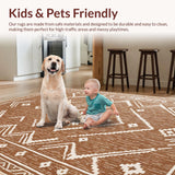 Yellowbrown Cream Tribal Entryway Area(Brown)