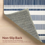 Modern Earth Tone Striped Visual Appeal(Blue)