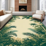 Lush Green Tropical Serenity(Beige)
