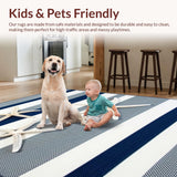 Minimalist Grey Striped Artistry(Blue)