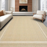 Elegant Natural Fiber Herringbone Texture(Beige)