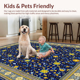Luxurious Blue Tiled Motif(Blue)