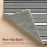 Modern Black And White Stripe Geometric Entryway Decor(Black)
