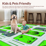 Whimsical White Car Path Design(Green)