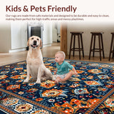 Artful Ogee Motif in Warm Hues(Blue)