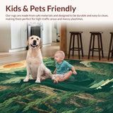 Charming Playful Scenic Print(Green)