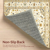 Elegant Speckled Beige Area with Intricate Oushak Floral(Beige)