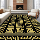 Chic Geometric Gold Accents(Black)