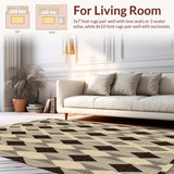 Artistic Modern Checkered Design(Beige)