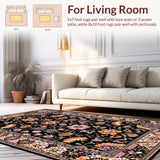 Contemporary Floral Symmetry Design(Black)