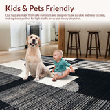 Modern Stripe Symphony Black and White Geometric Patterned(Black)