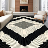 Sleek Monochrome Geometric Motif(Beige)
