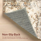Classic Ornate Area with Distressed Damask and Timeless Neutral Shades(Beige)