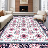 Boho Geometric Blush and Sky Blue Area(White)