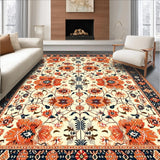 Vibrant Abstract Floral Design(Ivory)