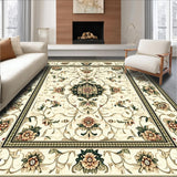 Olive and Beige with Timeless Decorative Floral(Beige)