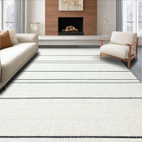 Modern Welcome Stripe Minimalist Layered Entry Accent Mat Decor(Beige)
