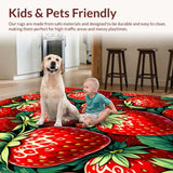 Vibrant Retro Strawberry Motif(Red)