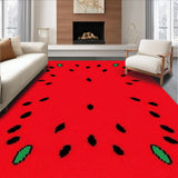 Whimsical Citrus Patterned Mat(Red)