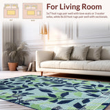 Whimsical Navy Floral Motif(Blue)