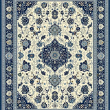 Vintage Boho Blue Beige Area for(White)