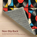Music Lover Colorful Kitchen Absorbent Doormat(Black)