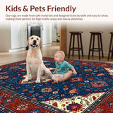 Elegant Blue Toned Geometric Elegance(Red)