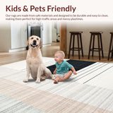 Minimalist Stripe with Alternating Narrow and Wide Black White Bands(White)