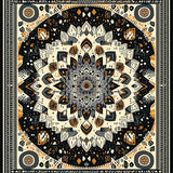 Chic Earth Tone Medallion(Black)
