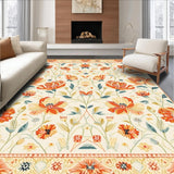 Dynamic Colorful Leafy Design(Beige)
