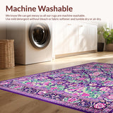 Whimsical Purple Floral Tapestry(Purple)