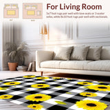Whimsical Yellow Floral(Black)